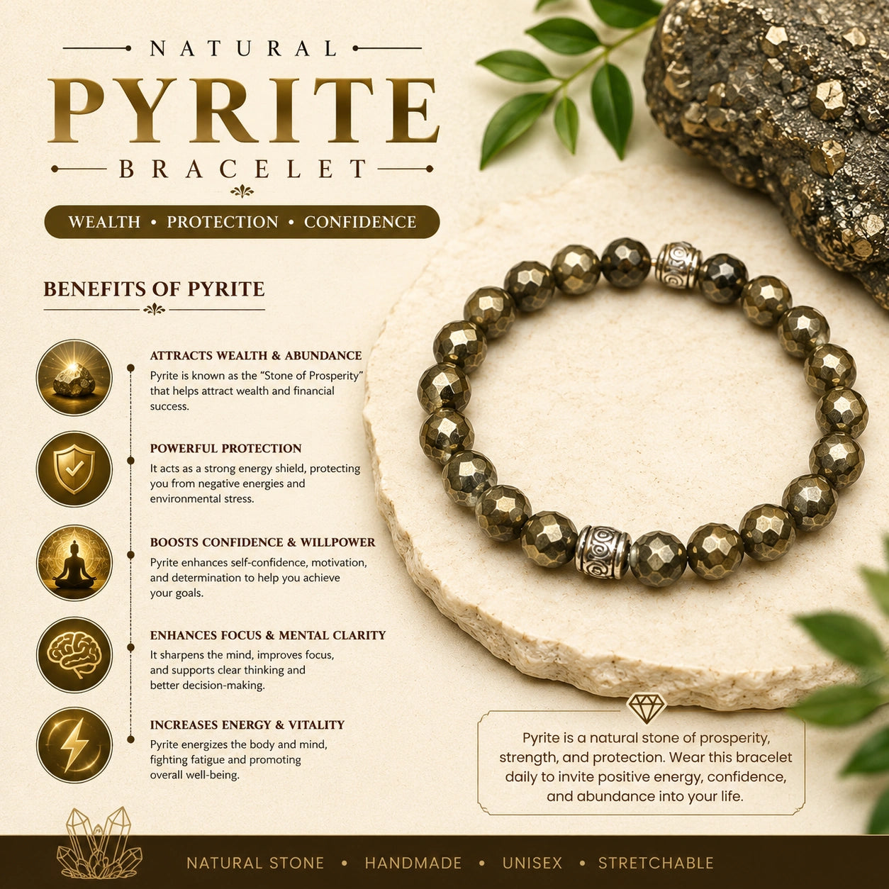 Pyrite Healing Bracelet