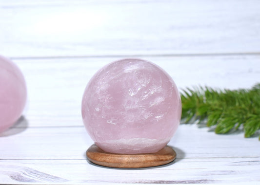 Original Rose Quartz Certified Gemstone Ball