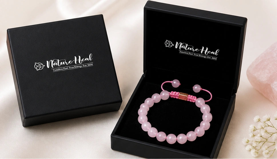Real Rose Quartz Stone Certified Gemstone Bracelet – Love, Healing & Emotional Balance