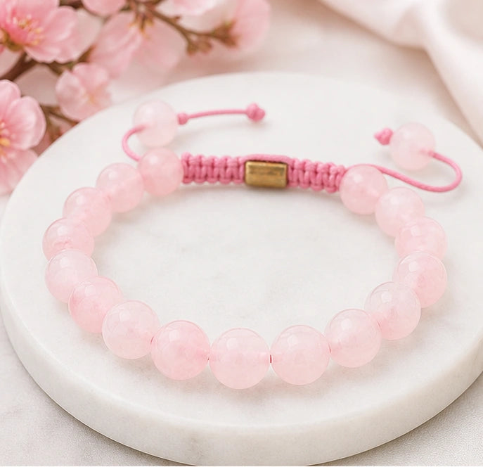 Rose Quartz Bracelet for Love, Self-Love & Emotional Healing