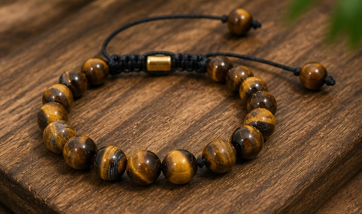 Tiger Eye Crystal Bracelet for Men & Women – Healing Gemstone Jewelry