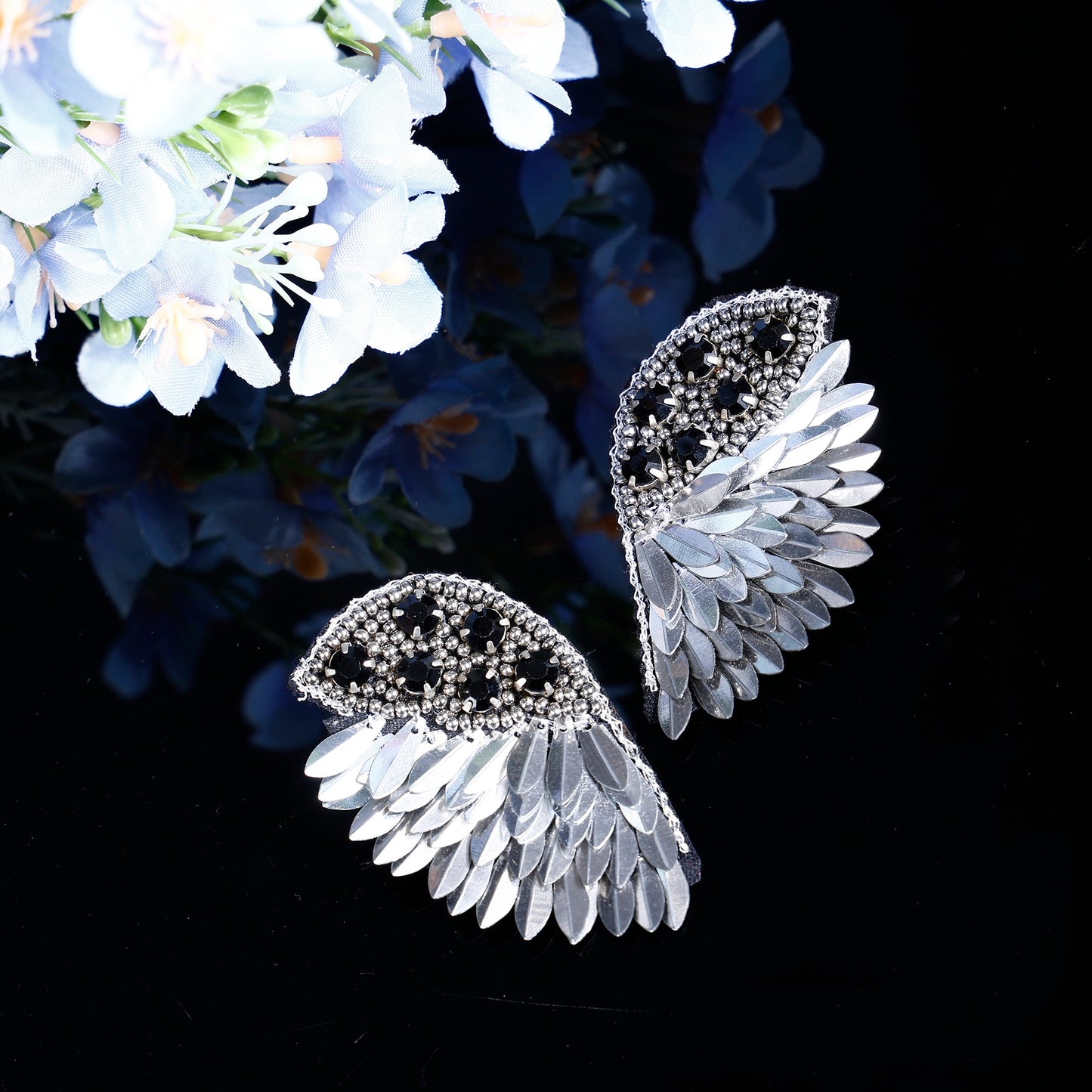 Trendy Handcrafted Beaded Wing Earrings