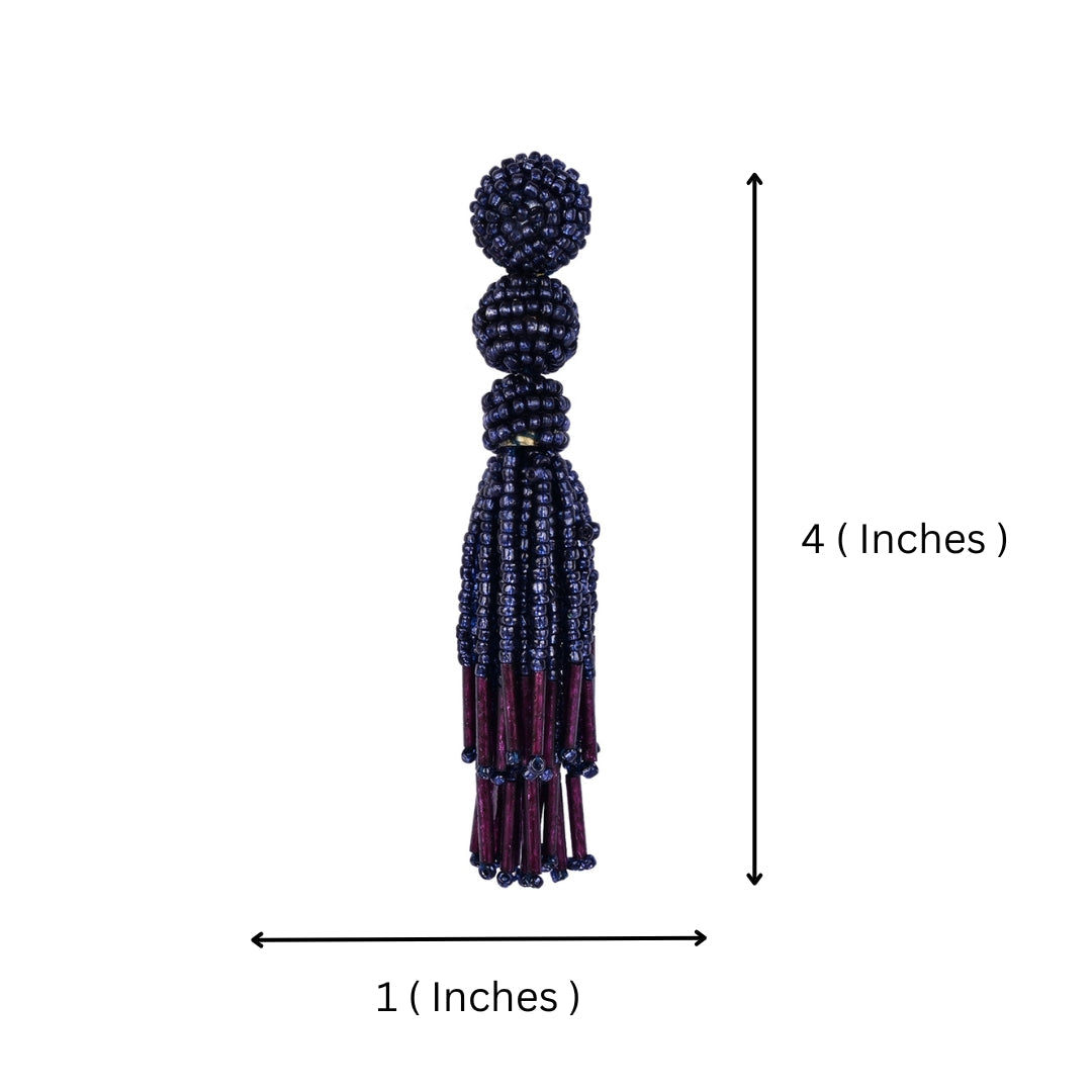 Trendy Navy Blue Party Wear Earrings