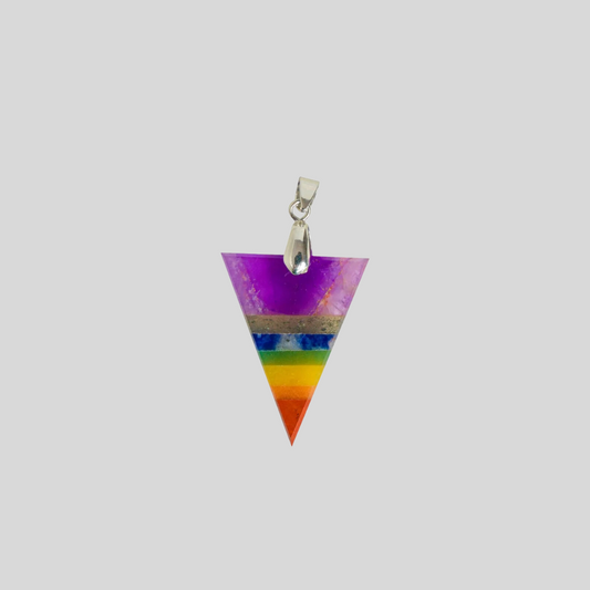 7 Chakra Triangle Pendant for Energy Balance & Spiritual Healing
