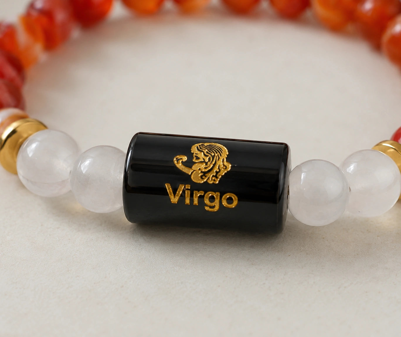 Virgo Zodiac Gemstone Bracelet | Certified Natural Crystal Bracelet for Wisdom, Focus, Prosperity & Emotional Balance