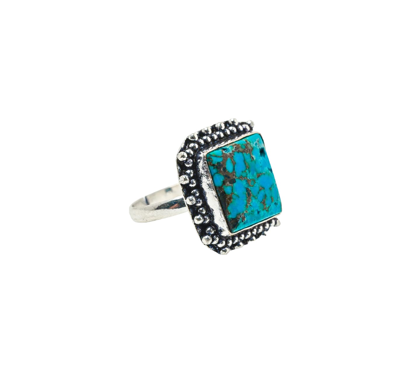 Certified Turquoise Adjustable Ring for Healing & Positive Energy