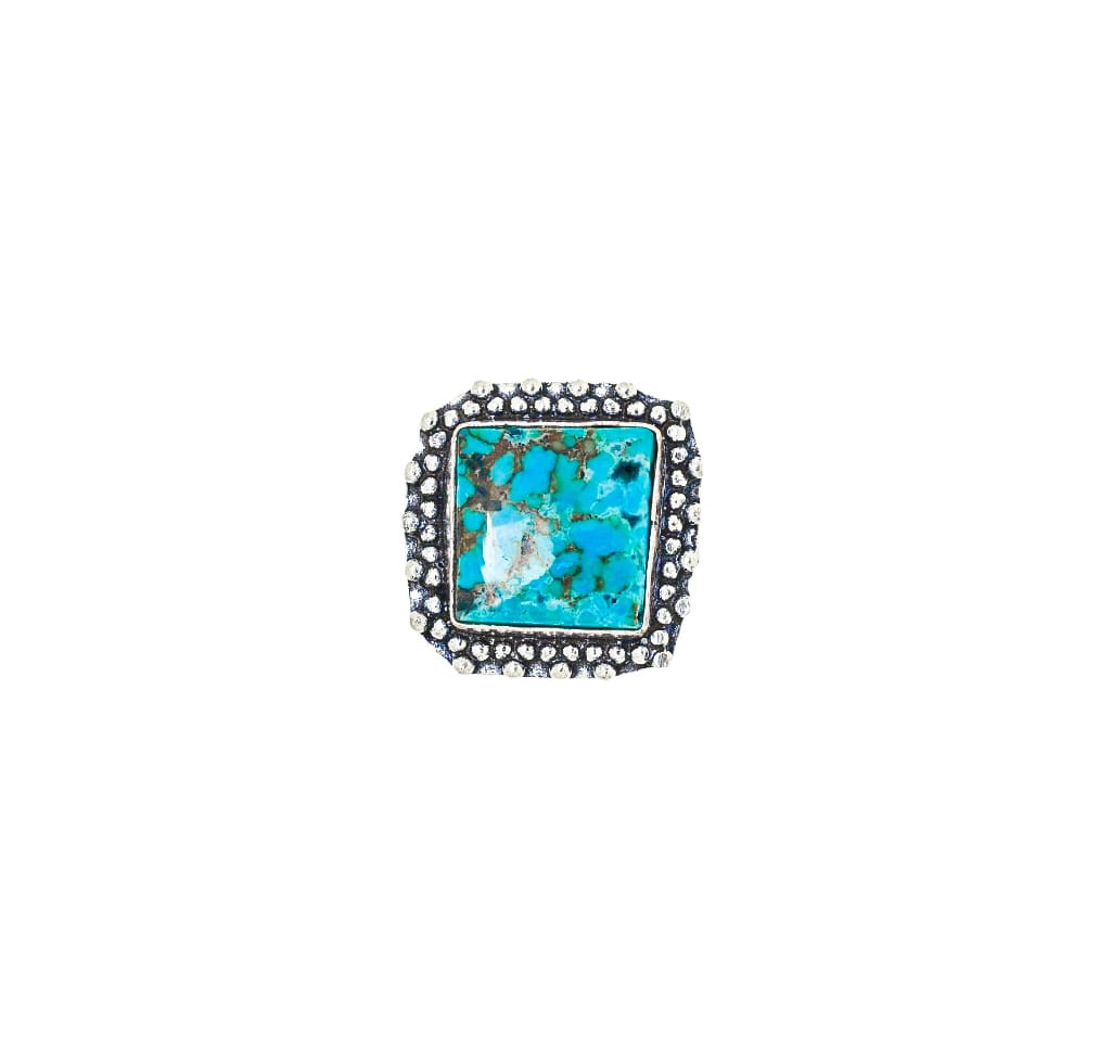 Certified Turquoise Adjustable Ring for Healing & Positive Energy