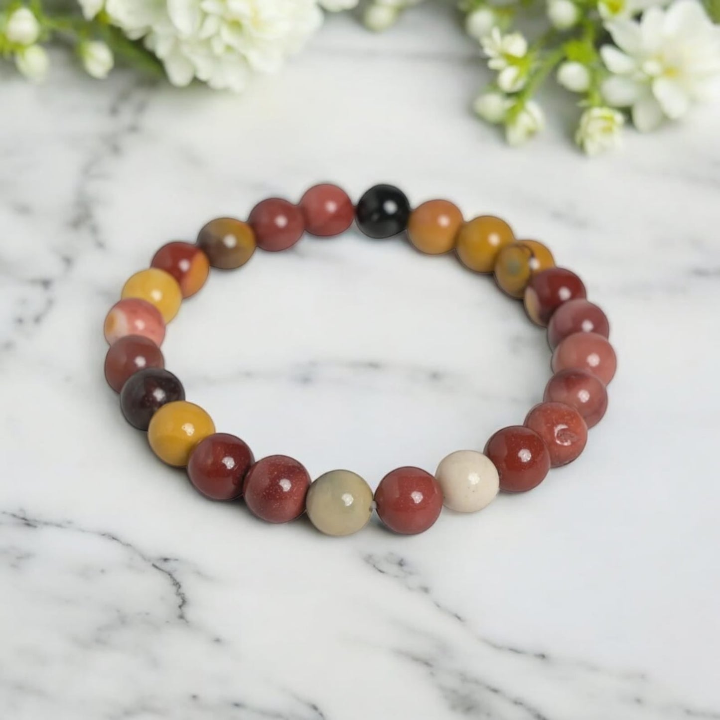 Certified Mookaite Jasper Stone Bracelet for Grounding & Healing
