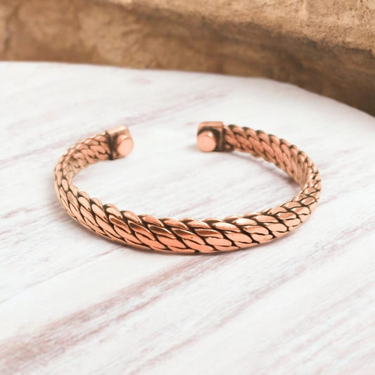 Rope Pure Copper Magnetic Therapy Band Adjustable with Powerful Magnets