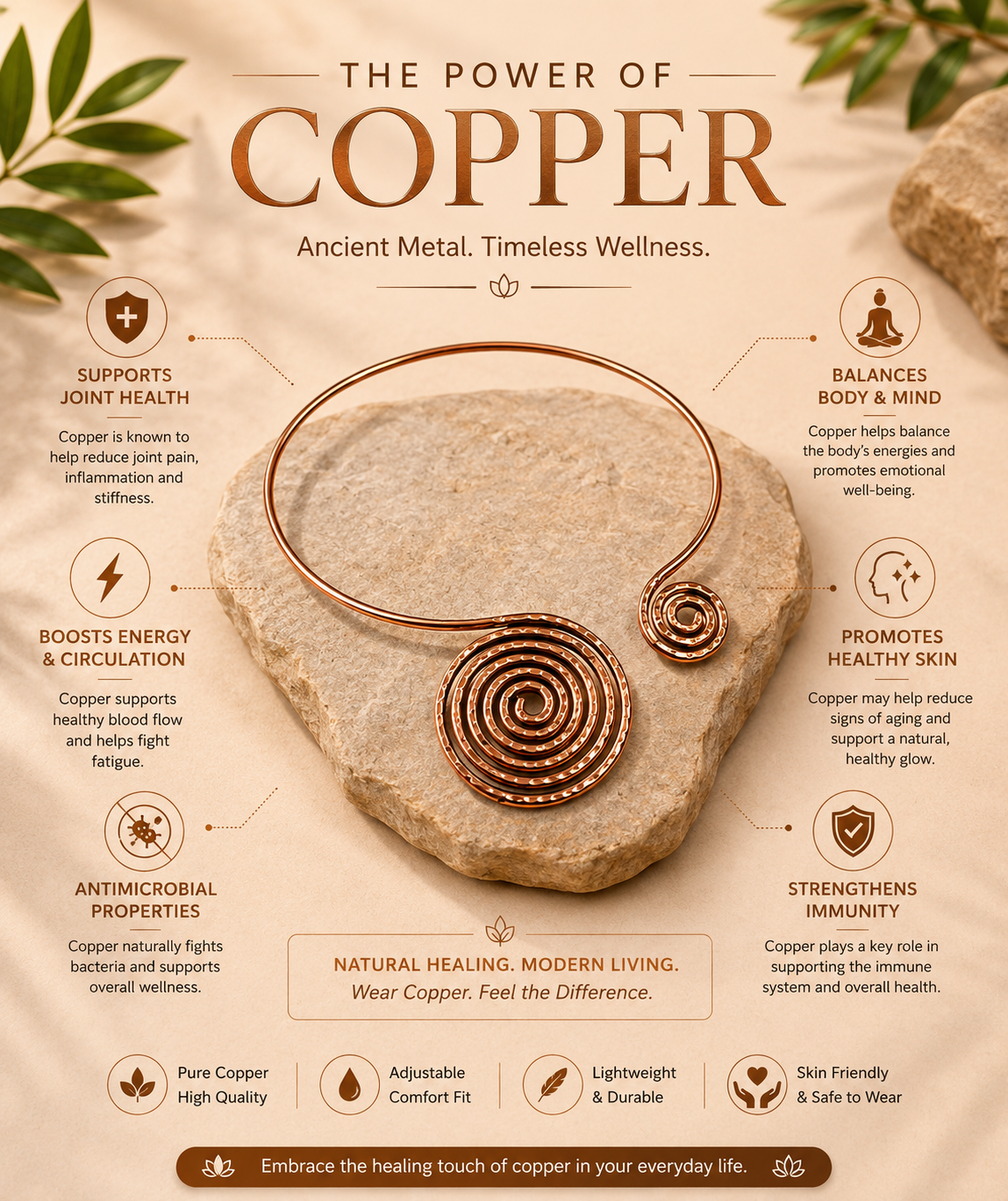 Egyptian designs Pure Copper Necklace6