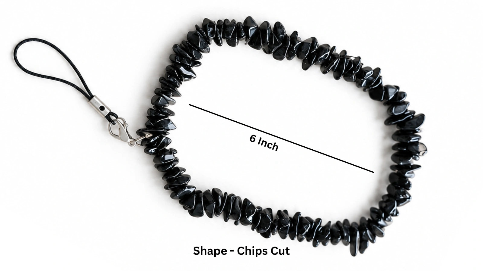 NatureHeal Black Obsidian Healing Crystal Mobile Charm5